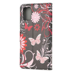 Samsung Galaxy A51 Hoesje Vlinders en Bloemen