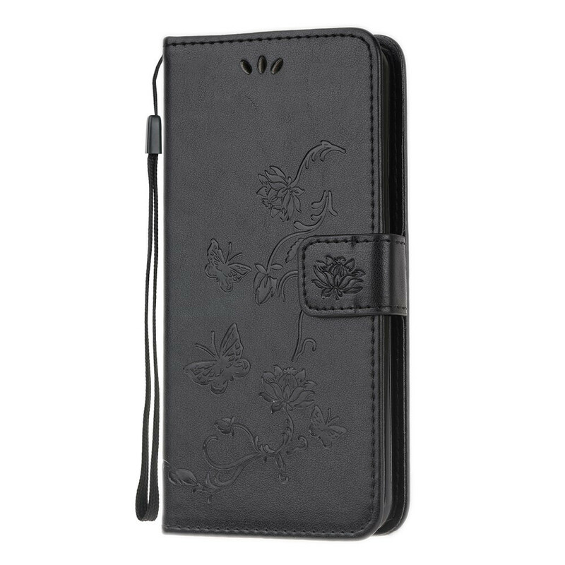 Samsung Galaxy A51 Vlinders en Bloemen Strap Case