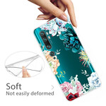 Xiaomi Mi Note 10 Transparant Waterverf Bloem Hoesje