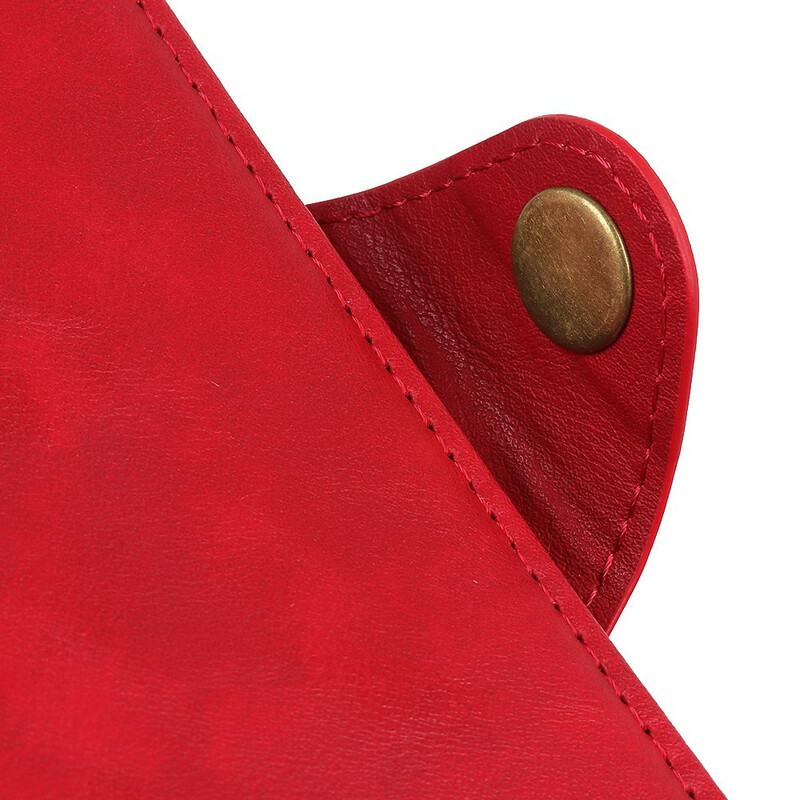 Samsung Galaxy Note 10 Lite nep lederen hoesje knop