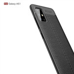 Samsung Galaxy A51 Lederen Hoesje Lychee Effect Dubbele Lijn