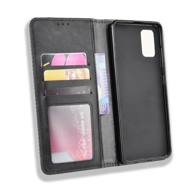 Flip cover Samsung Galaxy A51 leer effect Vintage stijlvol