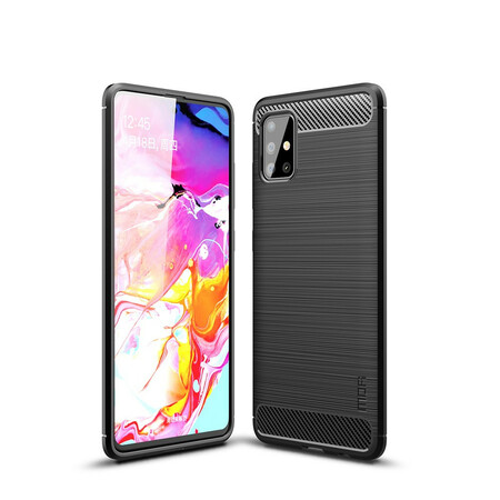Samsung Galaxy A51 geborsteld koolstofvezel hoesje MOFI