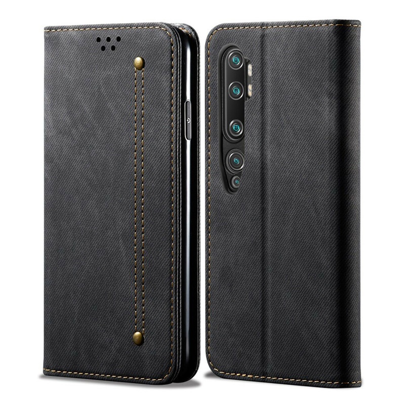 Flip Cover Xiaomi Mi Note 10 Jeans Stof