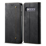 Flip Cover Samsung Galaxy S10 Jeans Stof