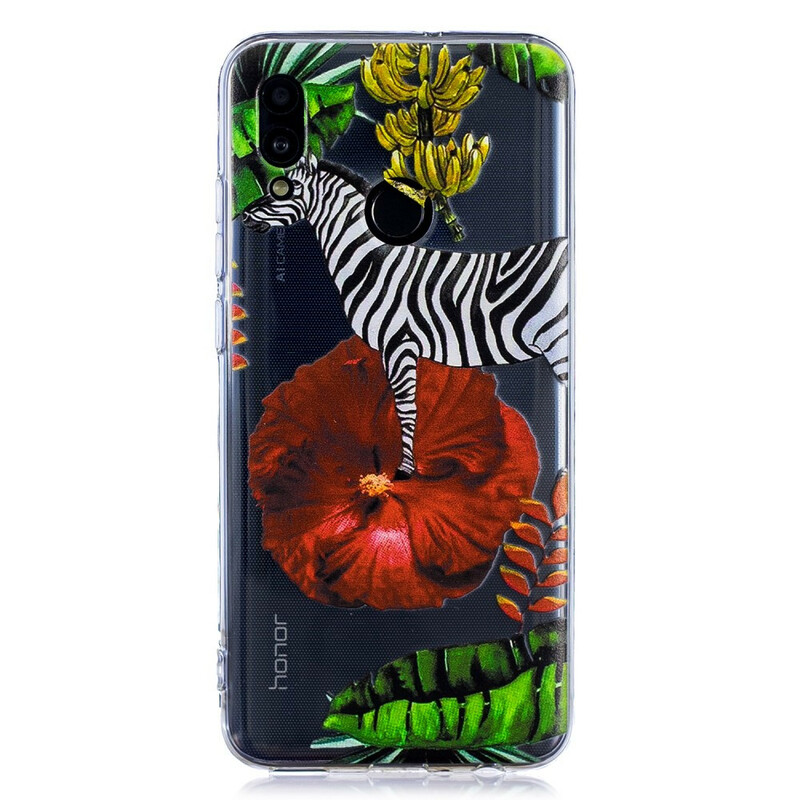 Hoesje Huawei P Smart 2019 Zebra en bloemen
