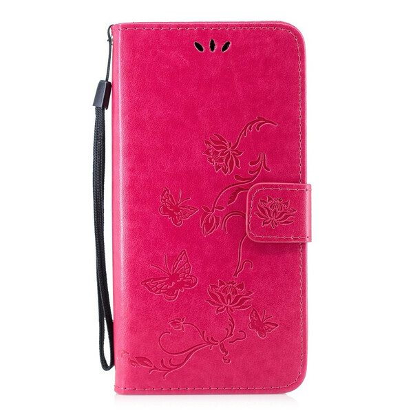 2019 Huawei P Smart Case Vlinders en Bloemen met Bandje