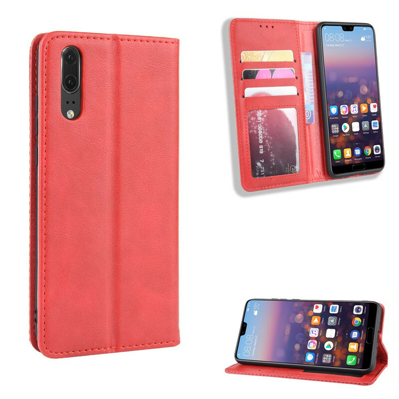 Flip cover Huawei P20 Vintage leer effect stijlvolle