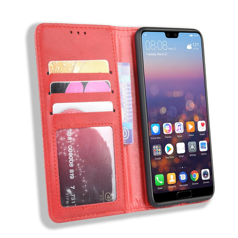 Flip cover Huawei P20 Vintage leer effect stijlvolle