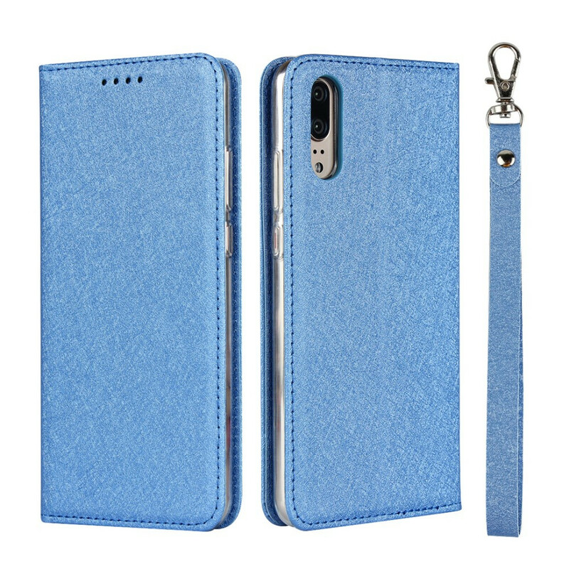 Flip Cover Huawei P20 stijl zacht leer met riem