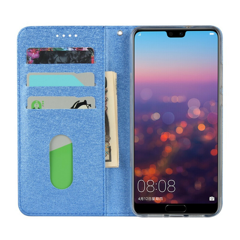 Flip Cover Huawei P20 stijl zacht leer met riem