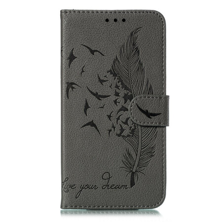 Samsung Galaxy A20e Kunstlederen Hoesje Leef je Droom
