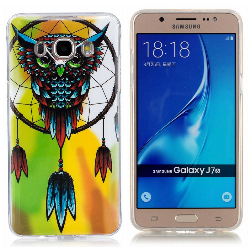 Samsung Galaxy J7 2016 Catchy Uil Hoesje Fluorescerende