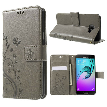 Samsung Galaxy A5 2016 Hoesje Vlinders en Bloemen