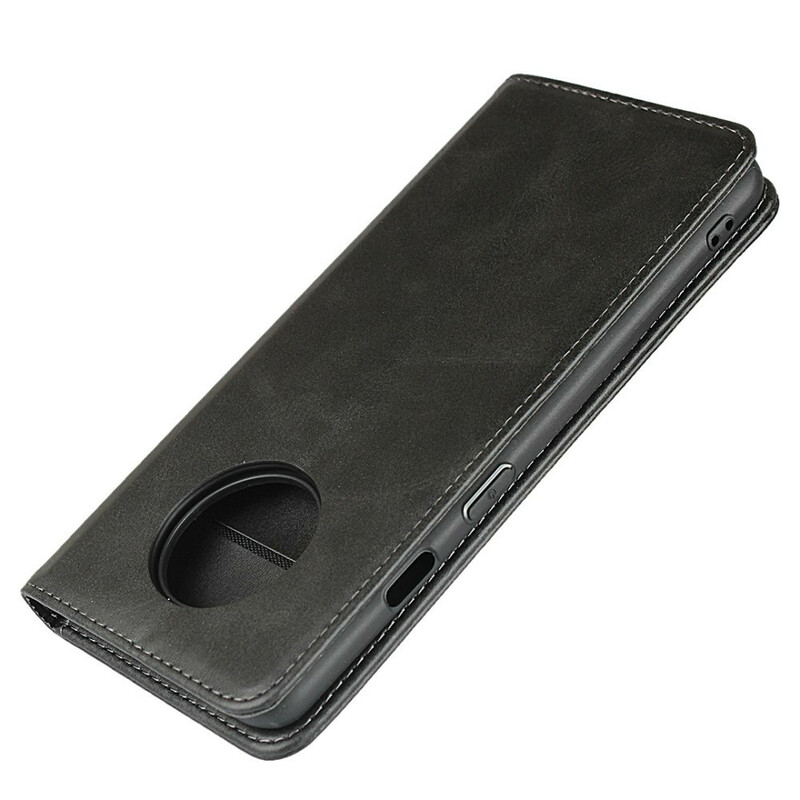 Flip Cover OnePlus 7T Premium Kunstleer Stiksels