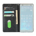 Flip cover Sony Xperia XZ2 stijl zacht leer met riem