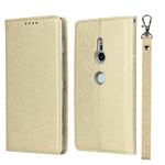 Flip cover Sony Xperia XZ2 stijl zacht leer met riem Flip cover Sony Xperia XZ2 stijl zacht leer met riem