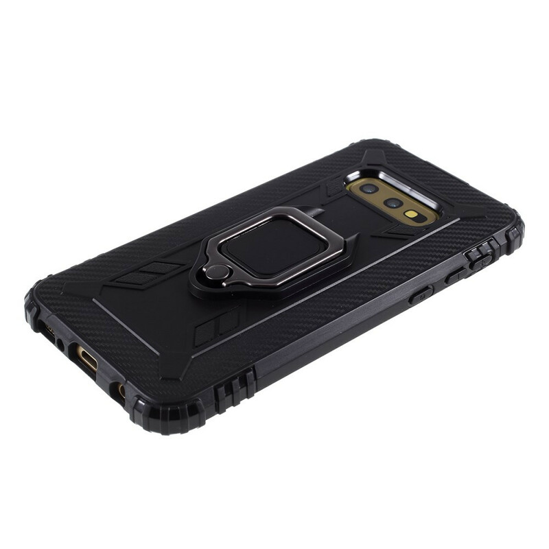 Samsung Galaxy S10e Ring en Koolstofvezel Hoesje