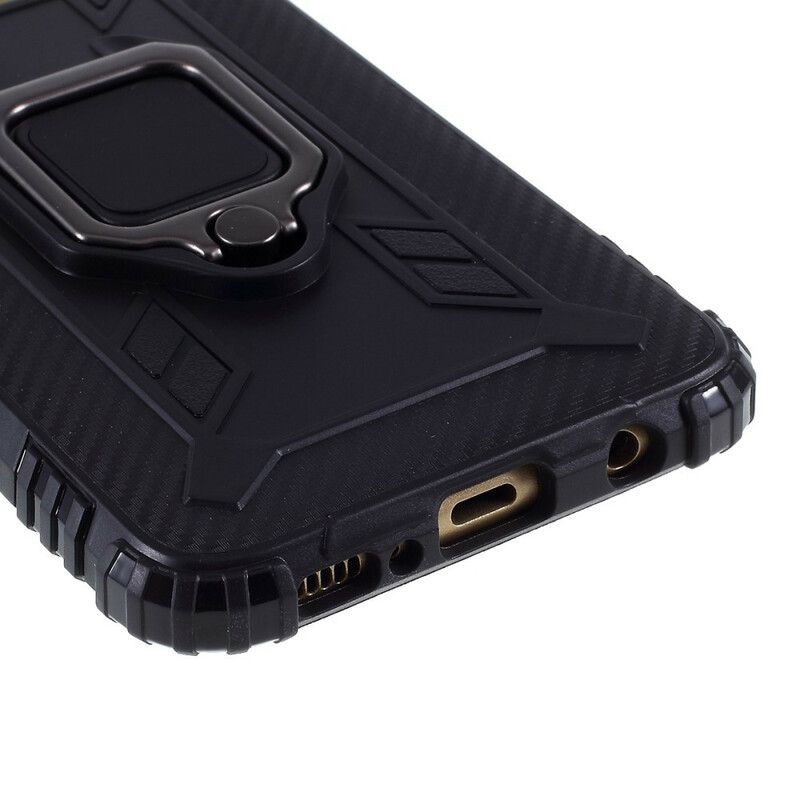 Samsung Galaxy S10e Ring en Koolstofvezel Hoesje