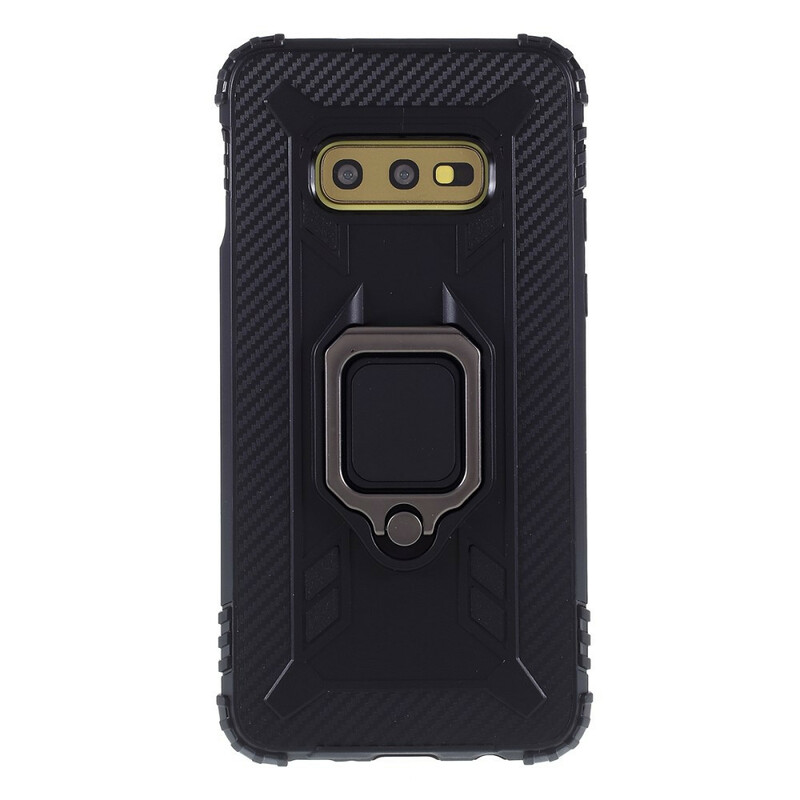 Samsung Galaxy S10e Ring en Koolstofvezel Hoesje