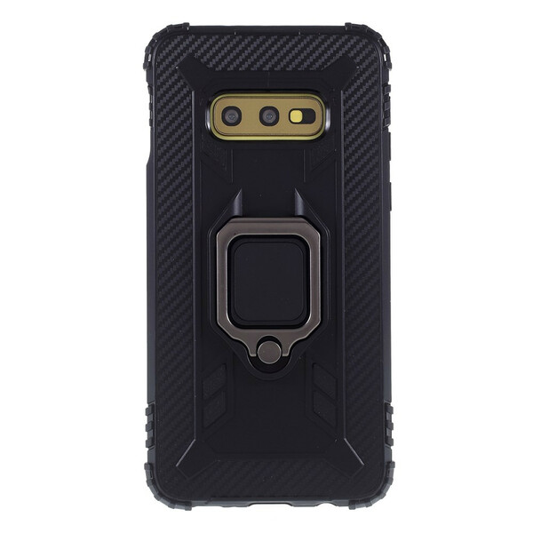 Samsung Galaxy S10e Ring en Koolstofvezel Hoesje