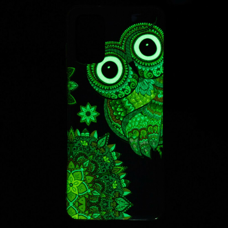 Samsung Galaxy S20 Plus Uil Hoesje Fluorescerende Mandala