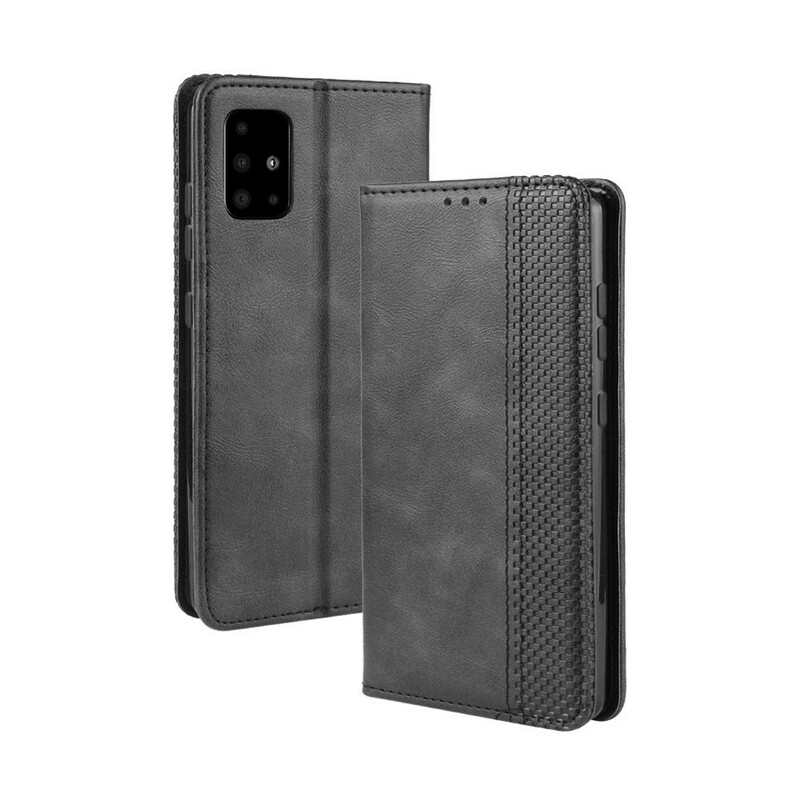 Flip cover Samsung Galaxy A71 leer effect vintage stijlvol