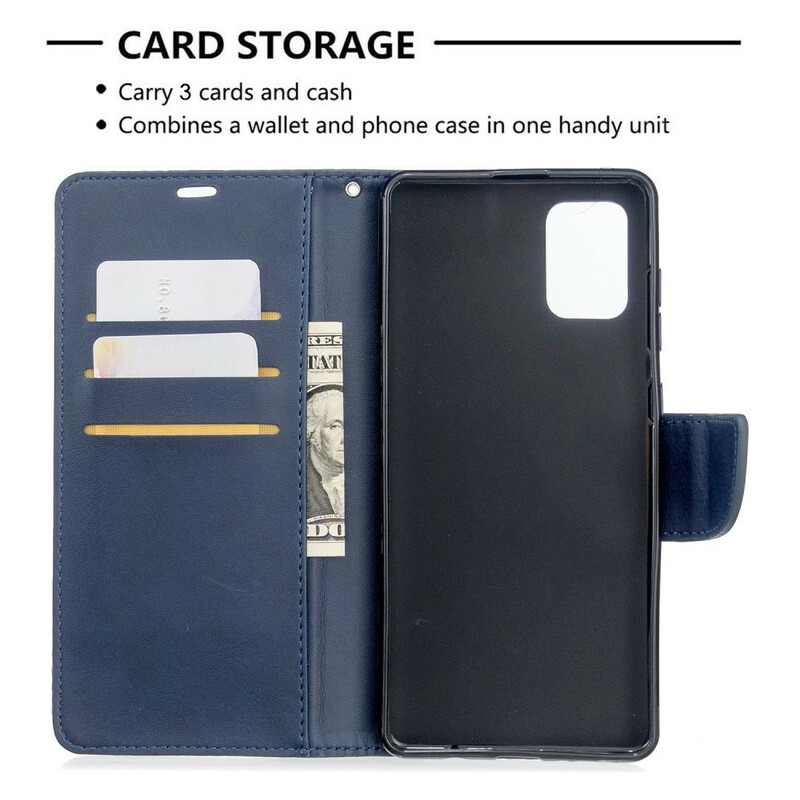 Samsung Galaxy A71 Hoesje Gladde Schuine Klep