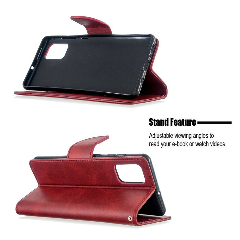 Samsung Galaxy A71 Hoesje Gladde Schuine Klep