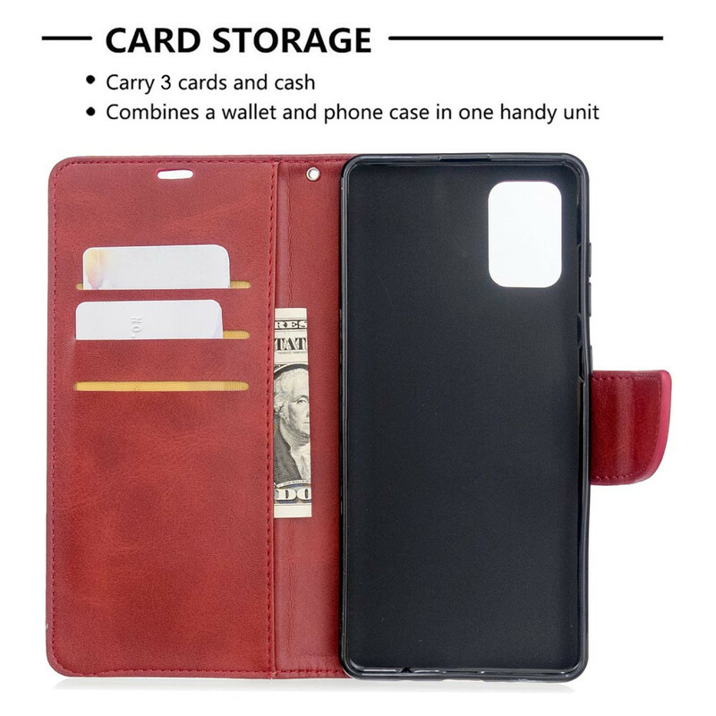 Samsung Galaxy A71 Hoesje Gladde Schuine Klep