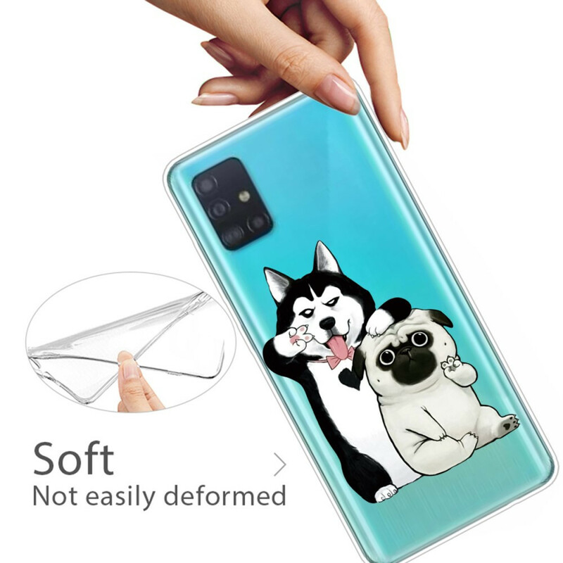 Samsung Galaxy A71 Grappige Honden Hoesje