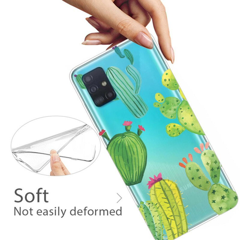 Samsung Galaxy A71 Cactus Waterverf Hoesje