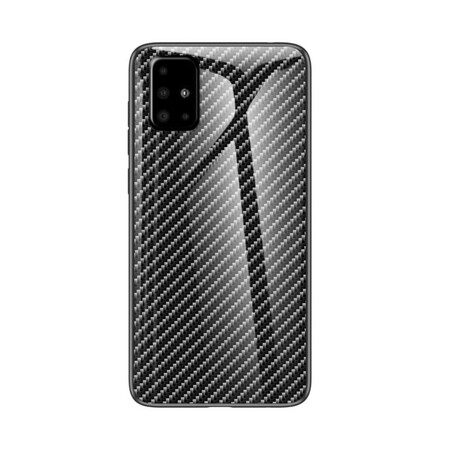 Samsung Galaxy A71 Carbon Fiber gehard glas case