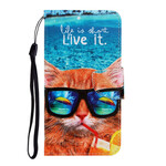 Samsung Galaxy A71 Cat Live It Strap Case