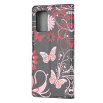 Samsung Galaxy S20 Hoesje Vlinders en Bloemen