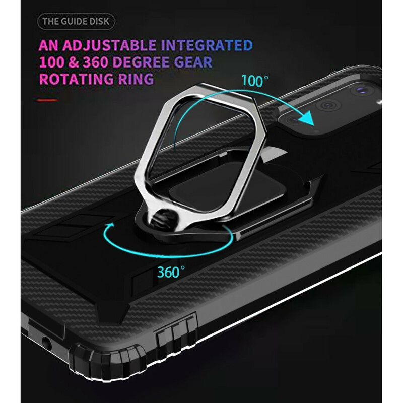 Samsung Galaxy S20 Ring en Koolstofvezel Hoesje