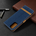 Samsung Galaxy S20 Plus stof en leer effect case met riem