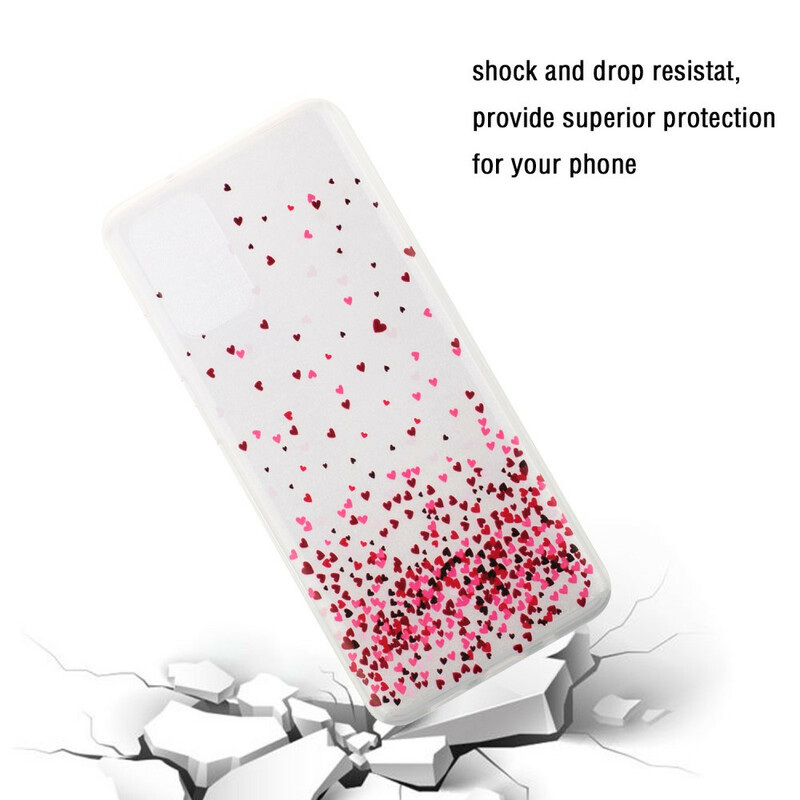 Samsung Galaxy S20 Ultra Clear Case Meerdere Rode Harten