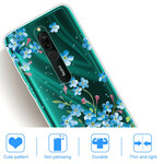 Xiaomi Redmi 8 Blauw Boeket Bloem Hoesje