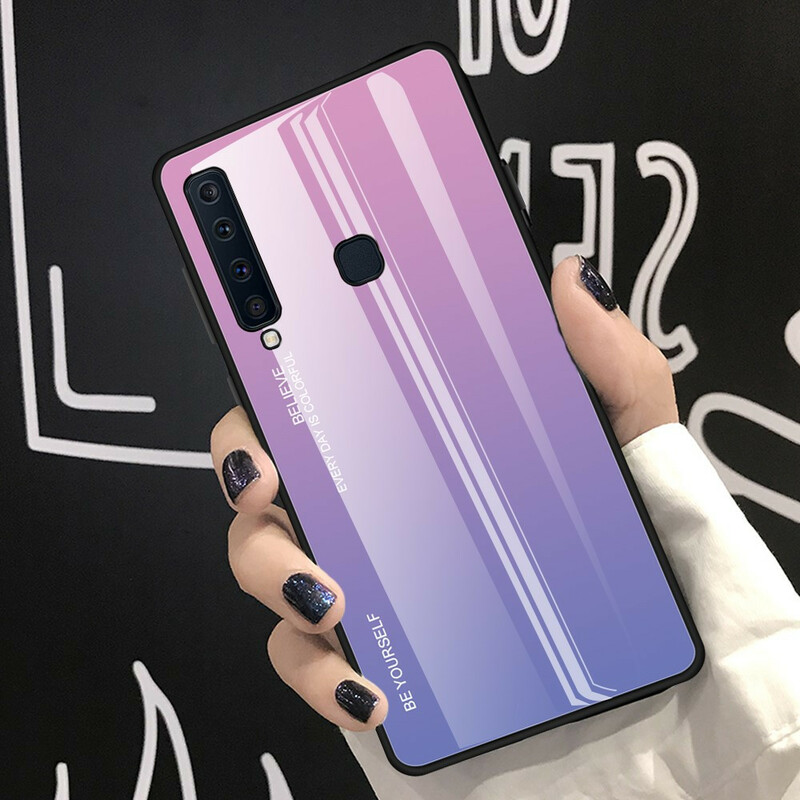 Samsung Galaxy A9 getemperd glas hoesje Be Yourself