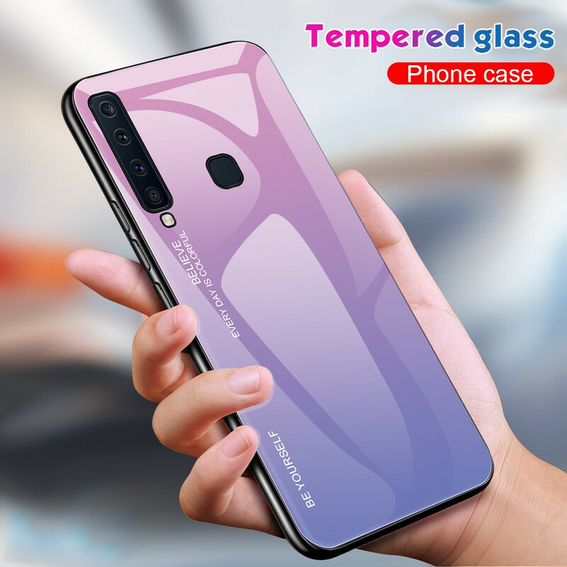 Samsung Galaxy A9 getemperd glas hoesje Be Yourself