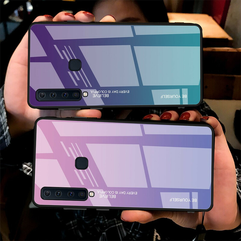 Samsung Galaxy A9 getemperd glas hoesje Be Yourself