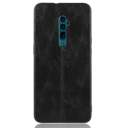 Oppo Reno 10x Zoom Lederen Stijl Hoesje Stiksels
