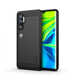 Xiaomi MI Note 10 / Note 10 Pro Geborsteld Koolstofvezel Hoesje MOFI