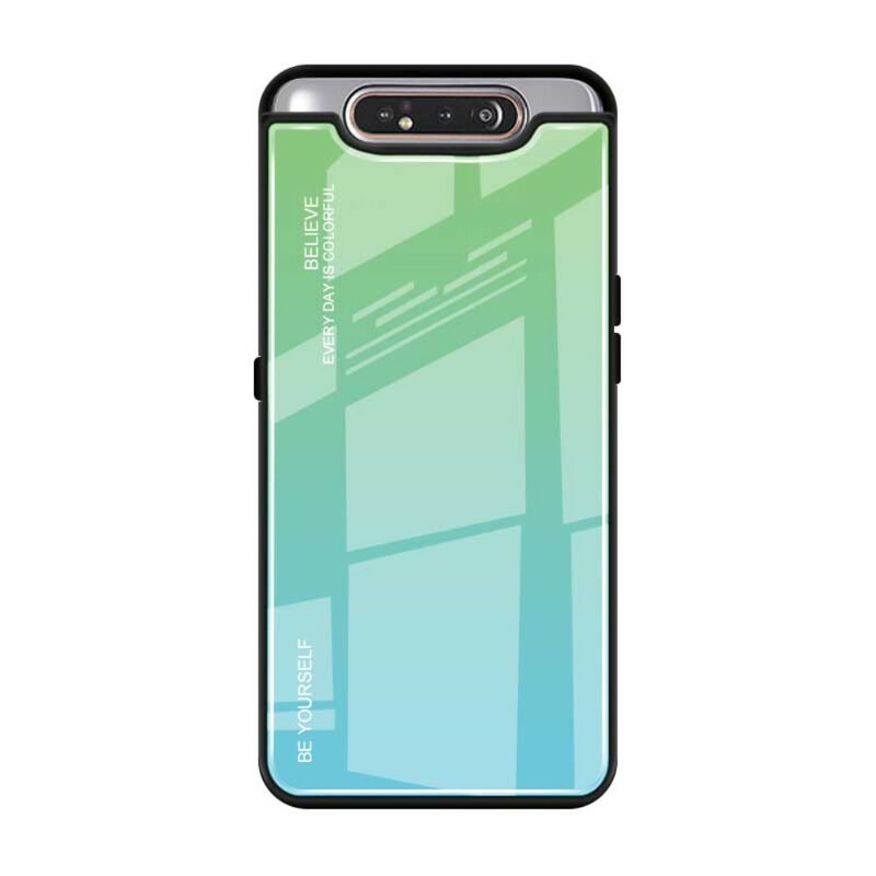 Samsung Galaxy A80 getemperd glas hoesje Be Yourself