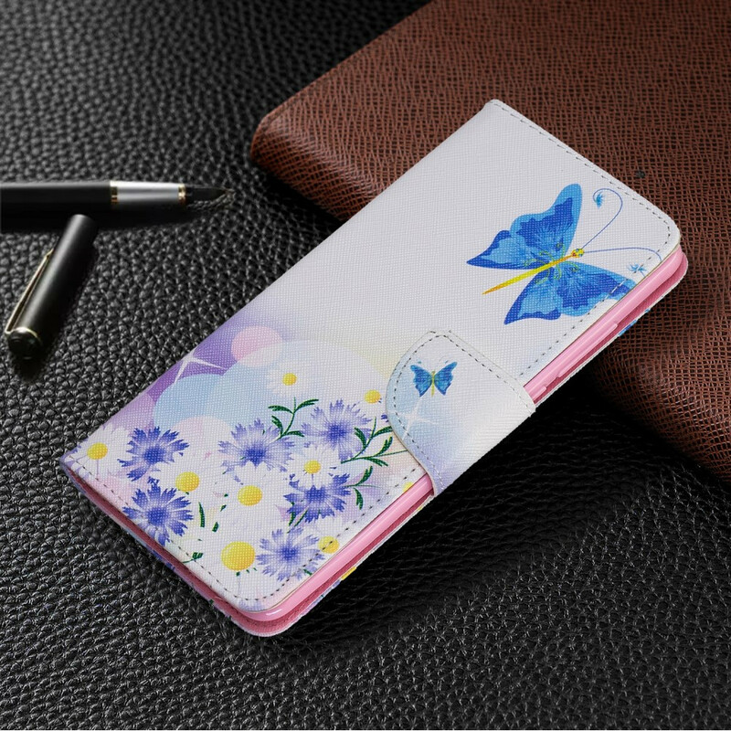 Xiaomi Mi 9T / Mi 9T Pro Vlinder en bloem geschilderde case