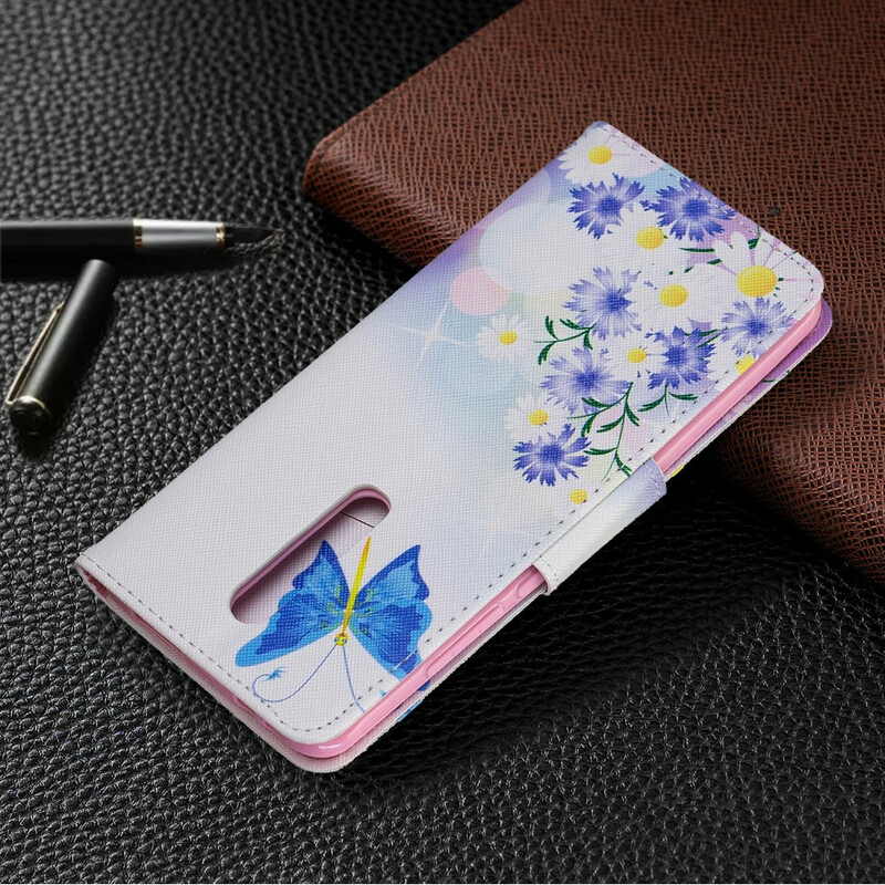 Xiaomi Mi 9T / Mi 9T Pro Vlinder en bloem geschilderde case
