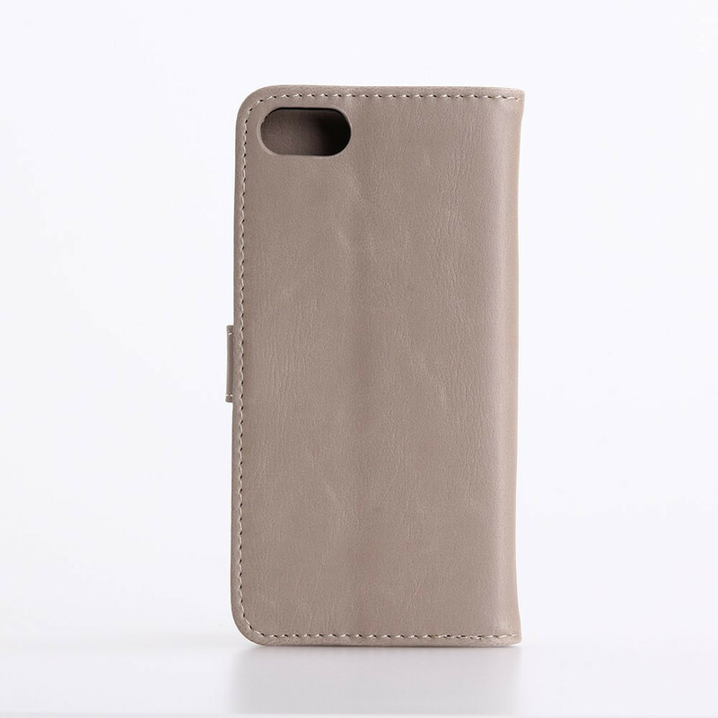 Cover voor iPhone SE 2 / 8 / 7 Retro Leder Effect