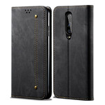 Flip Cover OnePlus 8 Kunstleer Jeans Textuur