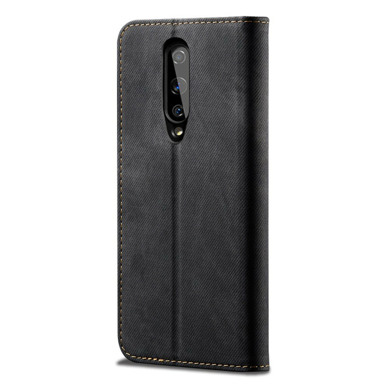 Flip Cover OnePlus 8 Kunstleer Jeans Textuur